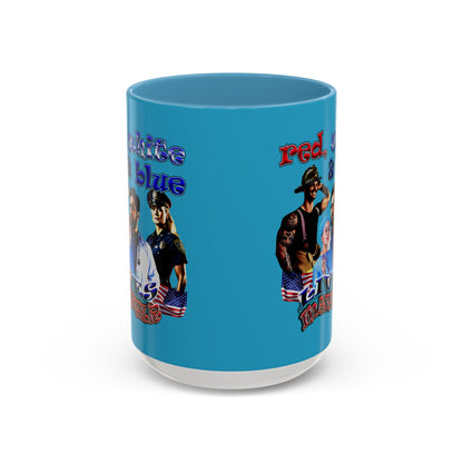 rw&b lives matter - Accent Mug (turquoise)