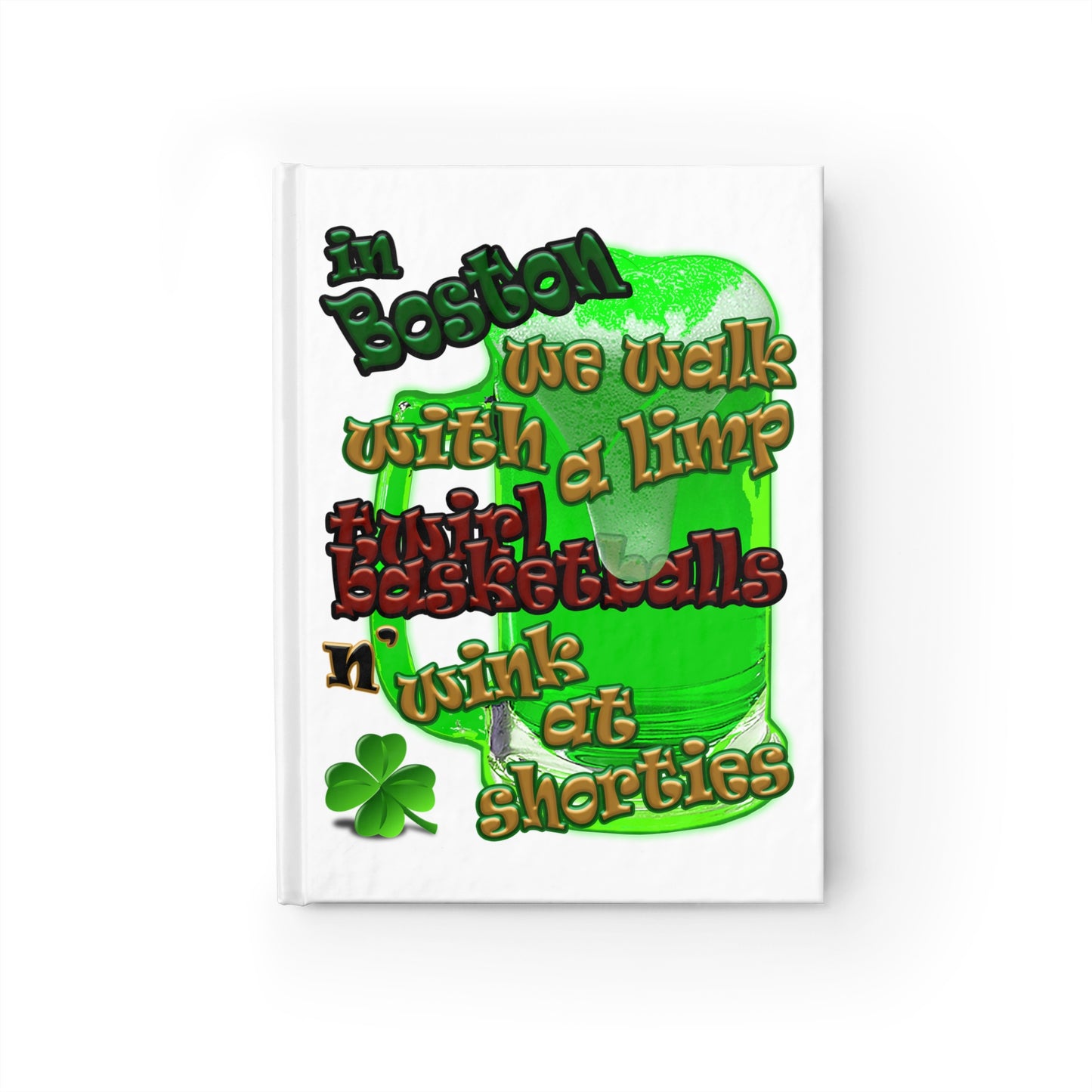 celtics logo - journal-lined (white)