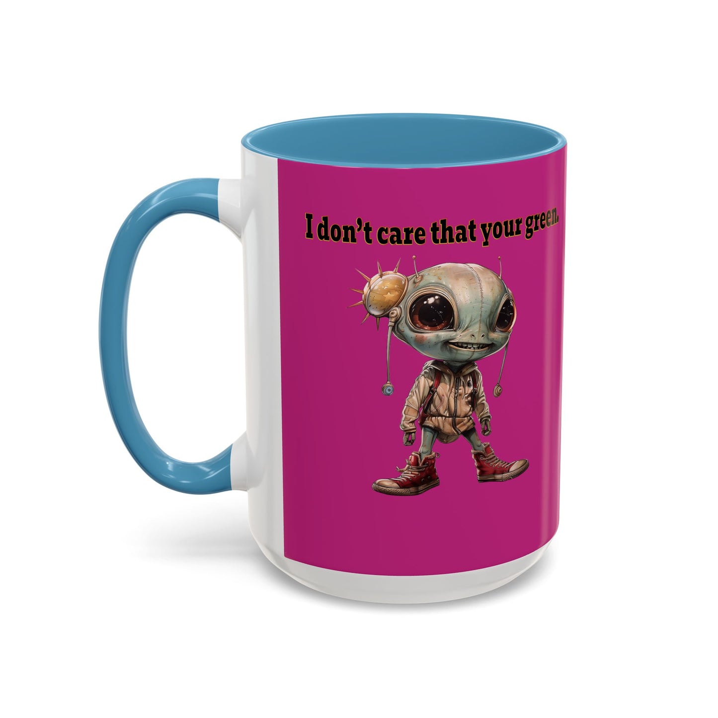 I don't care that your grey - Accent Mug (pink)
