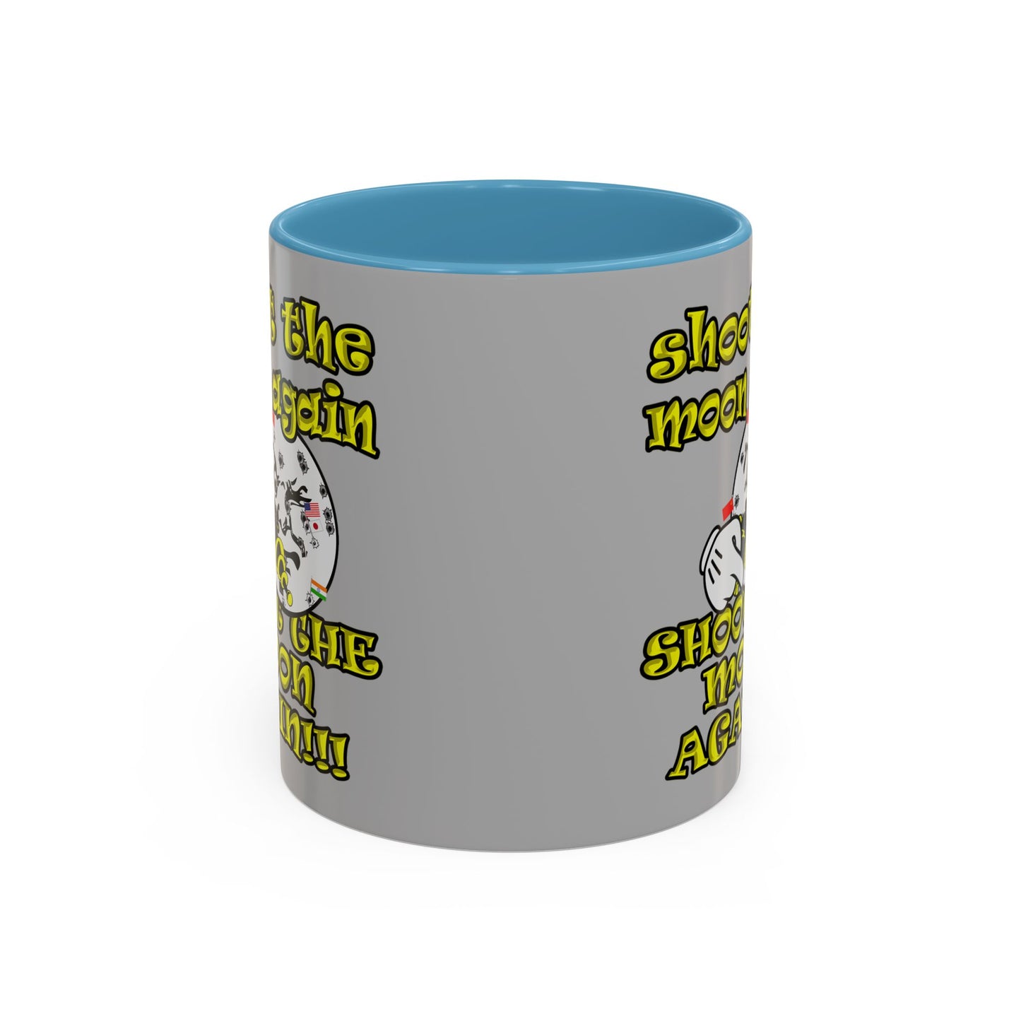 shoot the moon again - Accent Mug (light grey)