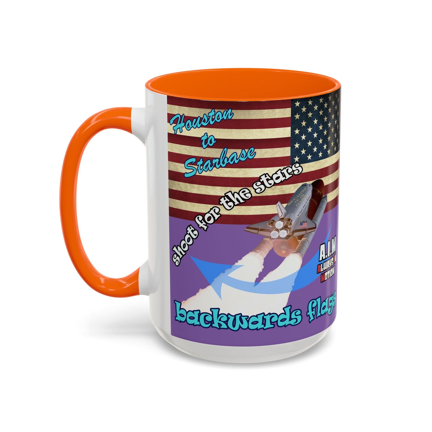 shoot for the stars - Accent Mug (light purple)