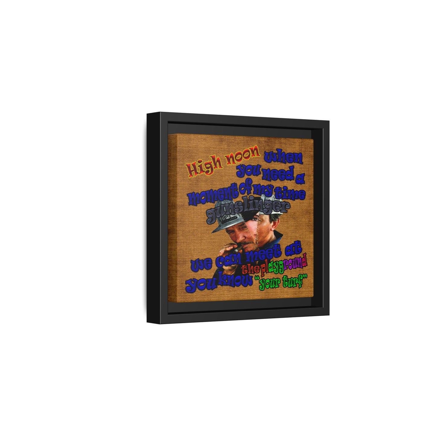 high noon - framed canvas art (brown papyrus)