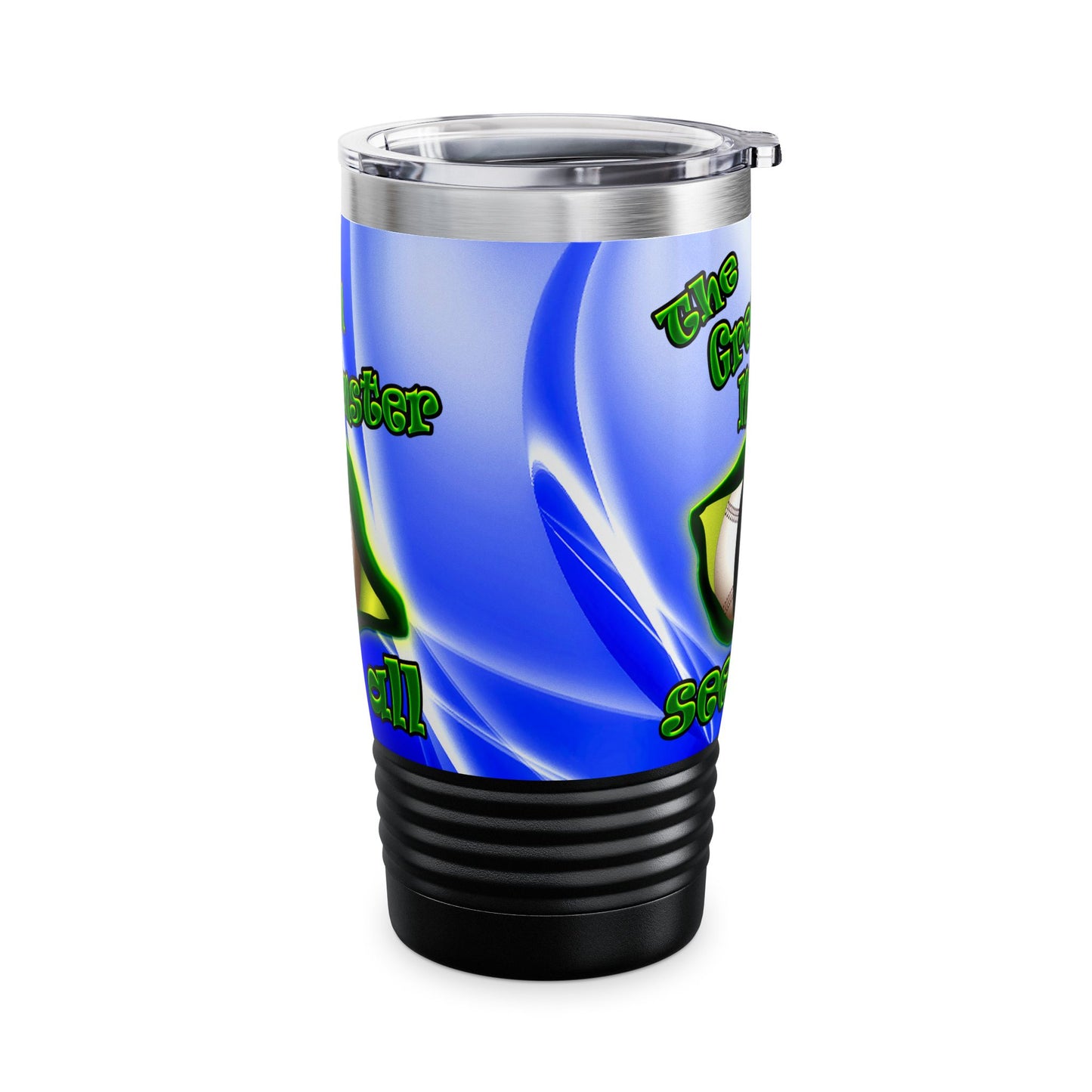 green monster - Ringneck Tumbler, 20oz (blue-white wave)