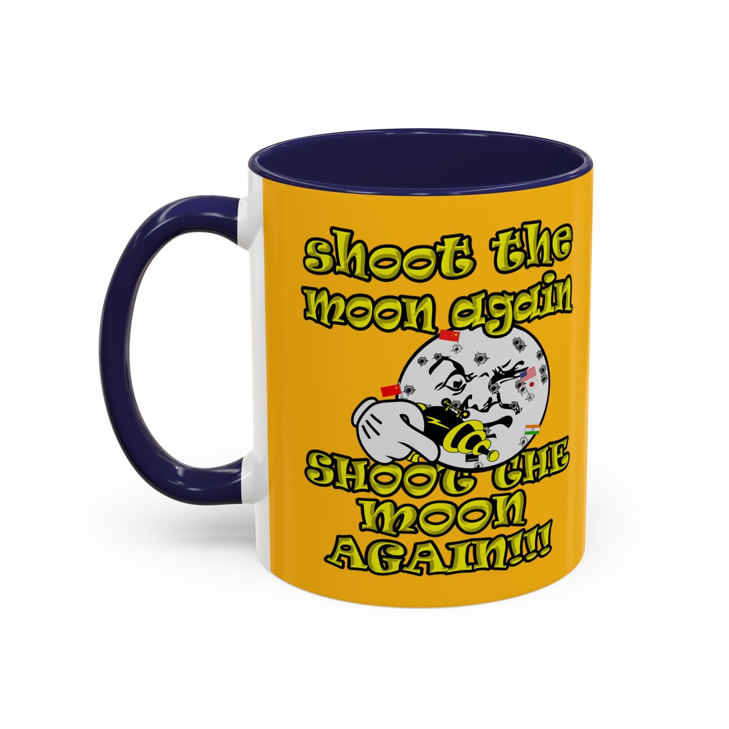 shoot the moon again - Accent Mug (yellow)