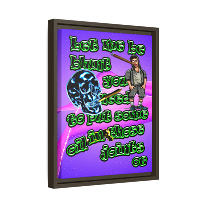 og - framed canvas art (purple-pink wave)