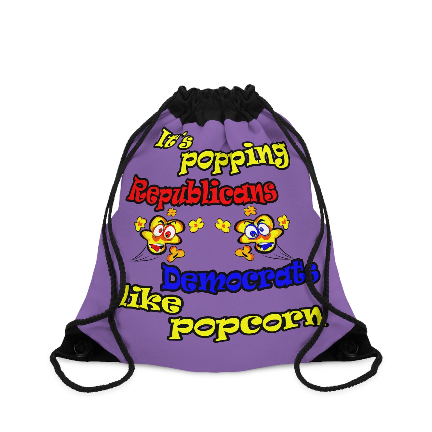popping like popcorn - Drawstring Bag (light purple)