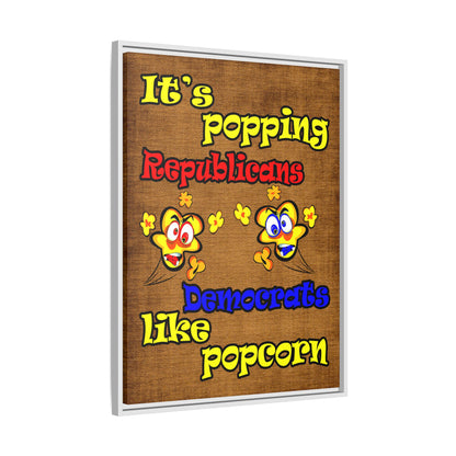 popping like popcorn - framed canvas art (brown papyrus)