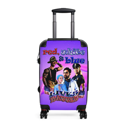 rw&b lives matter - Suitcase (purple-pink wave)