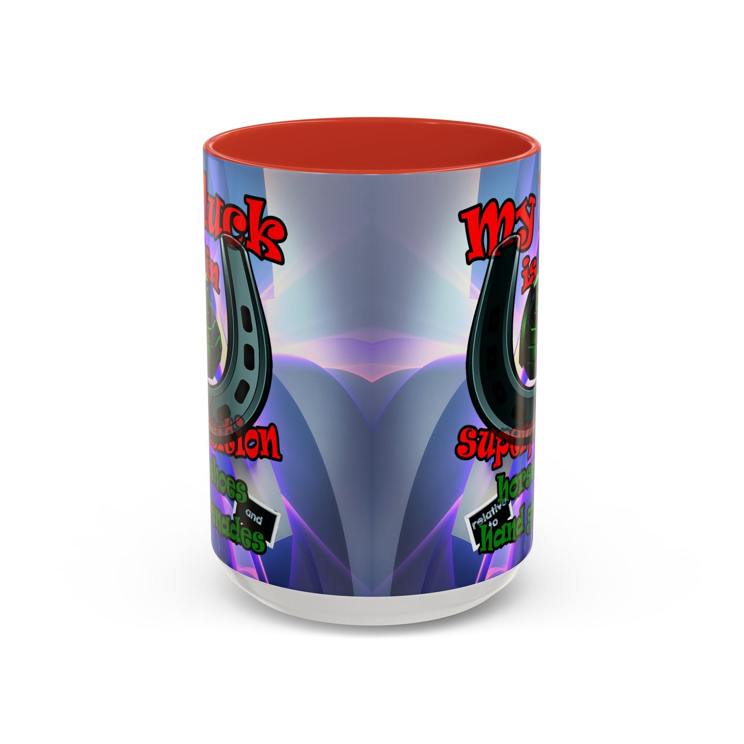 my luck - Accent Mug (grey-pink wave)