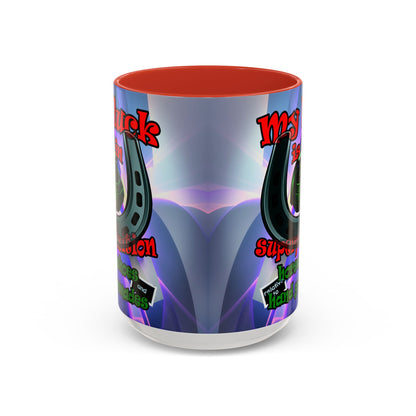 my luck - Accent Mug (grey-pink wave)