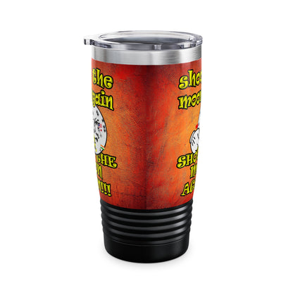 shoot the moon again - Ringneck Tumbler, 20oz (burnt orange)