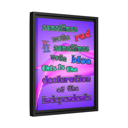 declaration of the independents - framed canvas art (purple-pink wave)