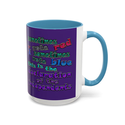 declaration of the independents - Accent Mug (purple)