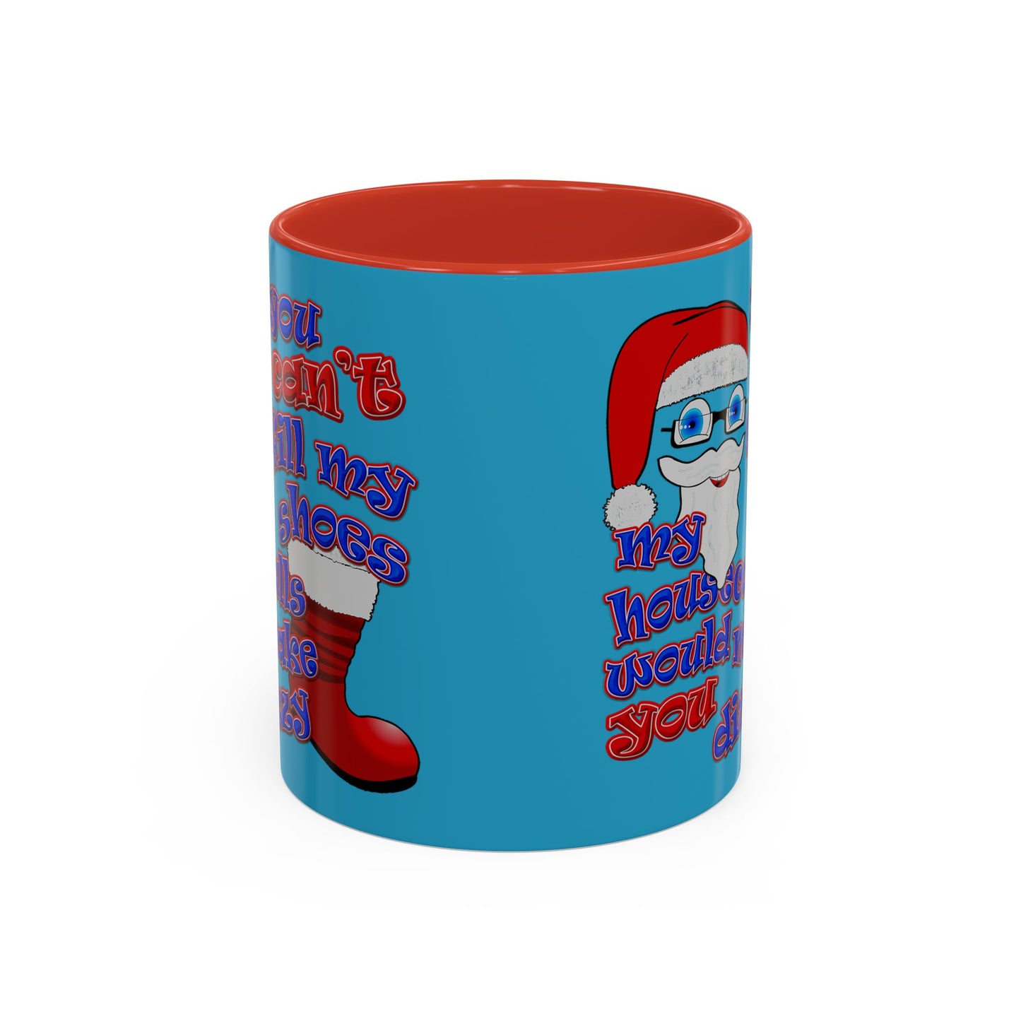 santa's shoes - Accent Mug (turquoise)