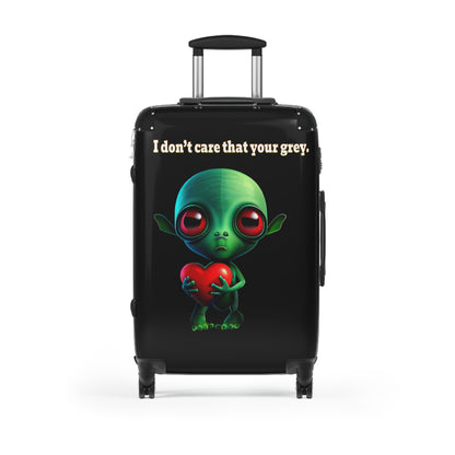 I don't care that your grey - Suitcase (black)