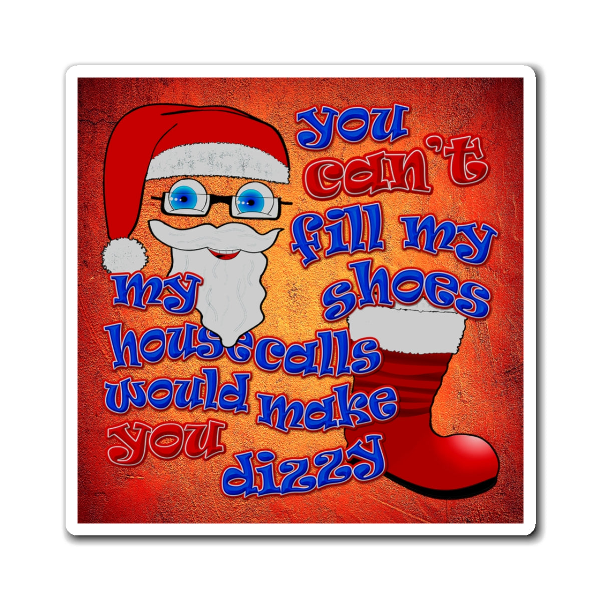 santa's shoes - Magnets - (burnt orange)