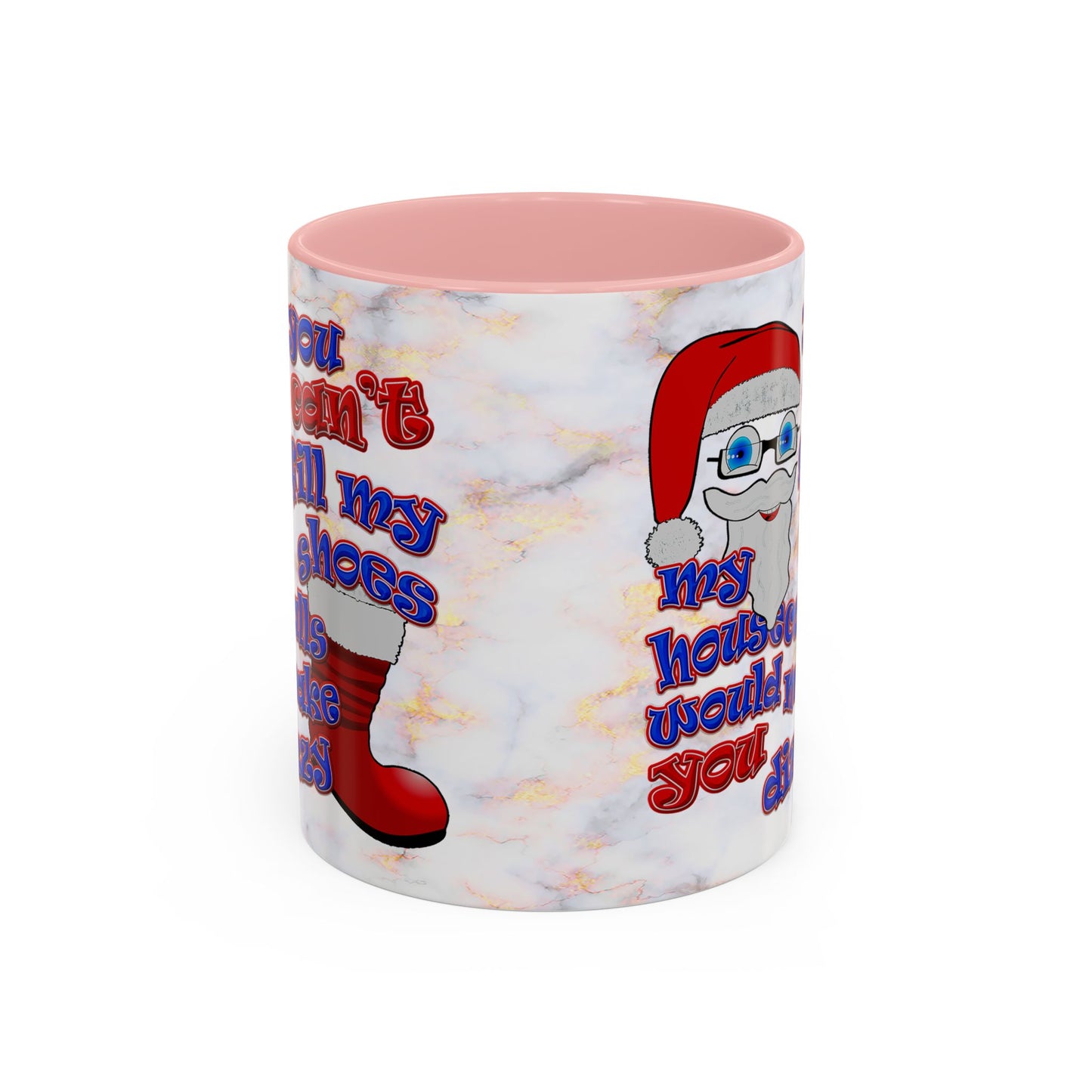 santa's shoes - Accent Mug (white marble)