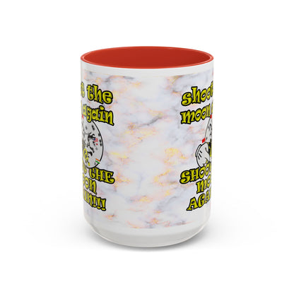 shoot the moon again - Accent Mug (white marble)