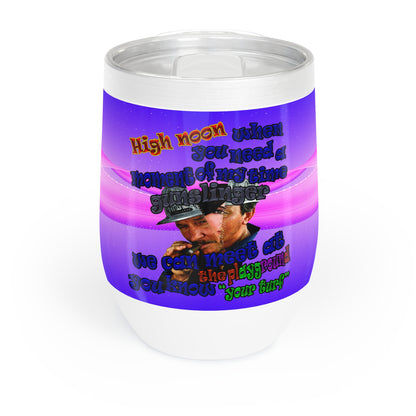 high noon - Chill Wine Tumbler (purple-pink wave)