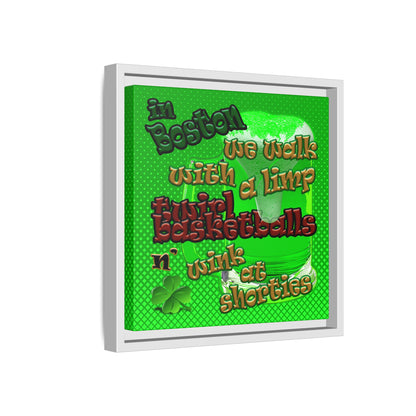 celtics logo - framed canvas art (logo green)