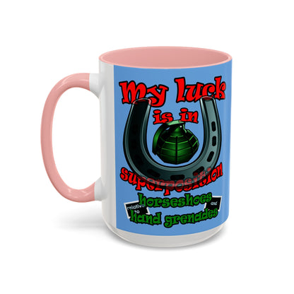 my luck - Accent Mug (light blue)