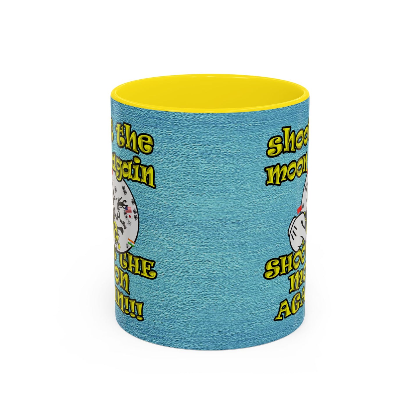 shoot the moon again - Accent Mug (faded blue)