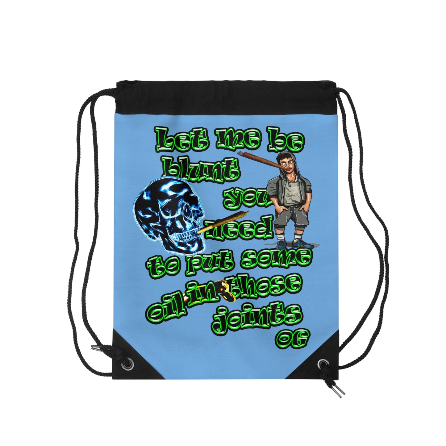 og - Drawstring Bag (light blue)