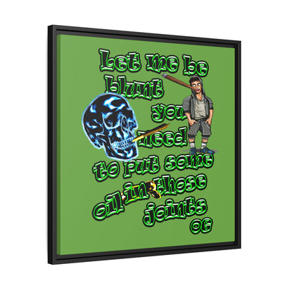 og - framed canvas art (green)
