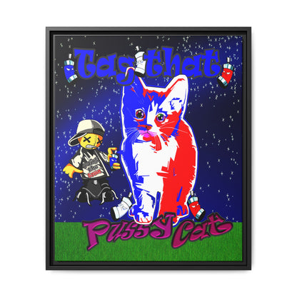 tag that - framed canvas art ('snoops' background)