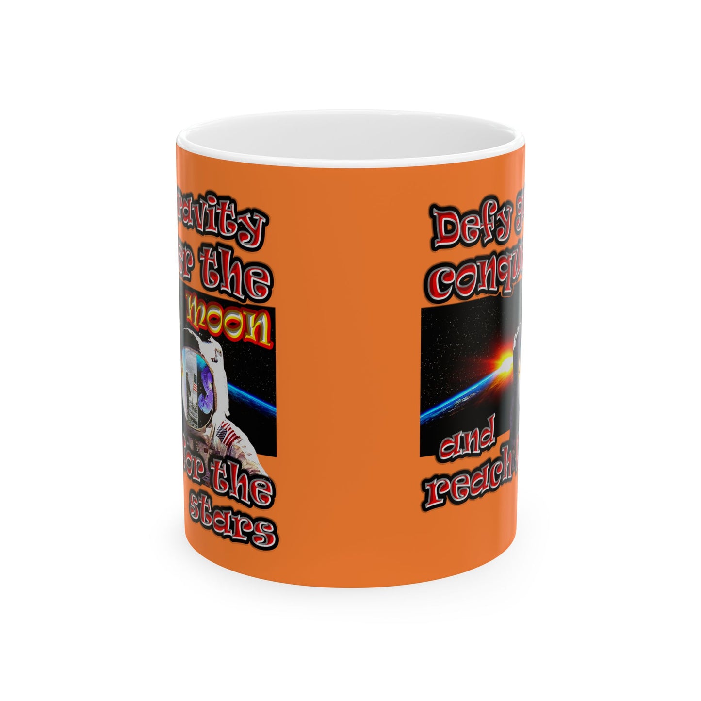 defy conquer reach - White Mug (crusta)