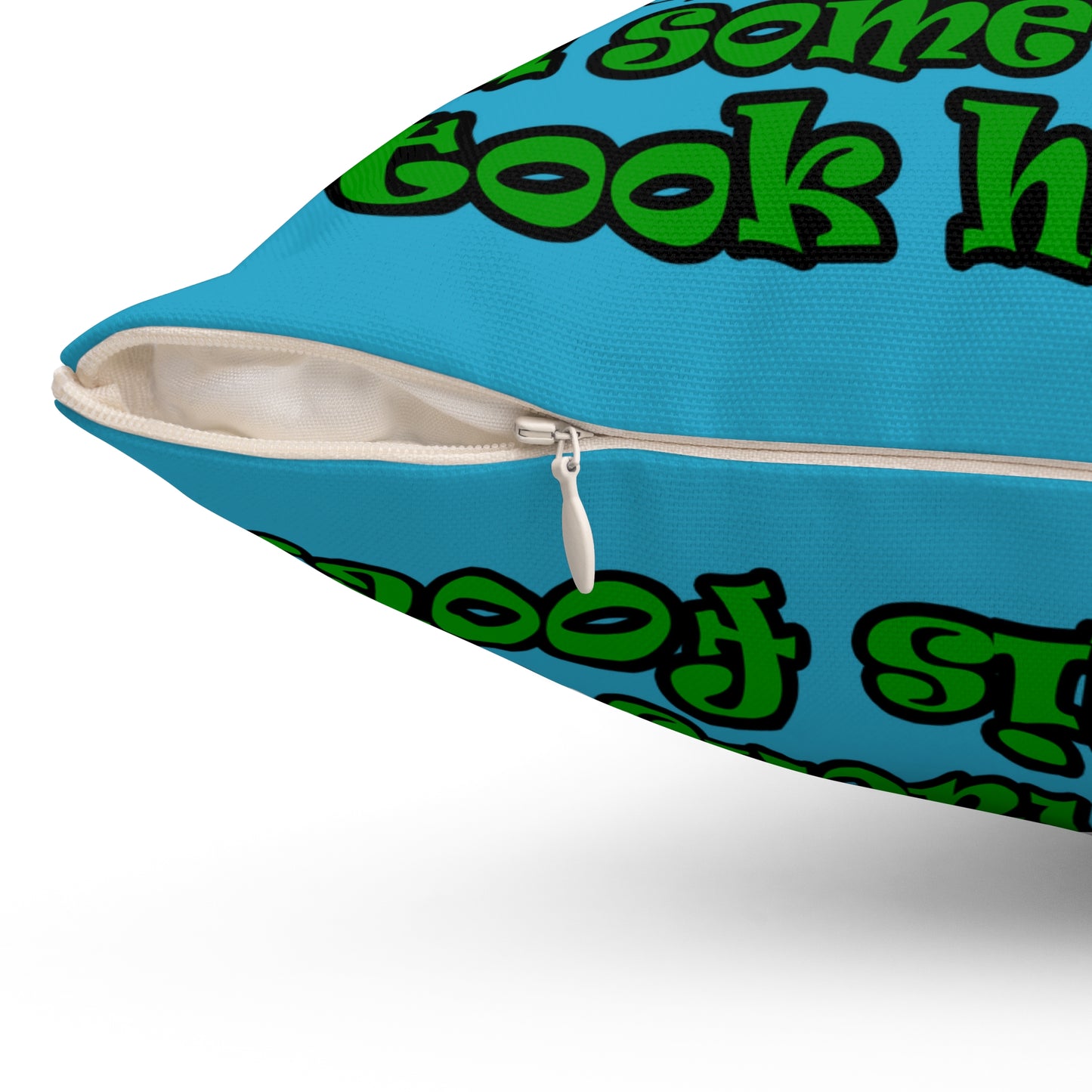 turtle race - Spun Polyester Square Pillow - (turquoise)