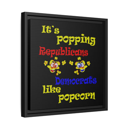 popping like popcorn - framed canvas art (black)