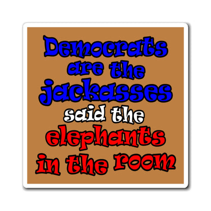 donkeys and elephants - Magnets - (light brown)