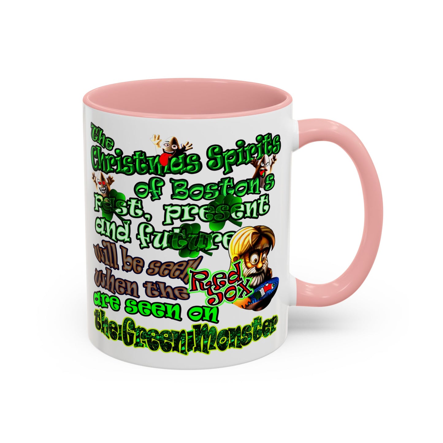 christmas spirits of boston - Accent Mug (white)