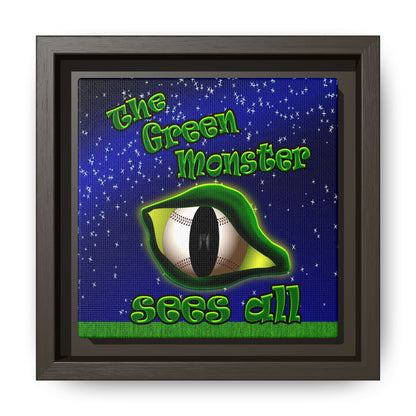 green monster - framed canvas art ('snoops' background)