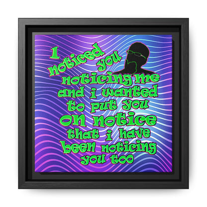noticed you noticing - framed canvas art (purple wave)