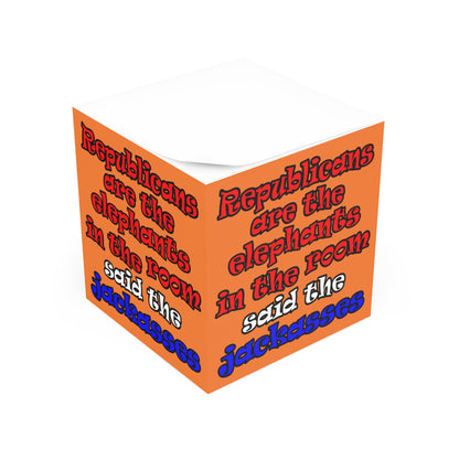 donkeys and elephants - note cube (crusta)