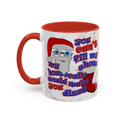 santa's shoes - Accent Mug (white marble)