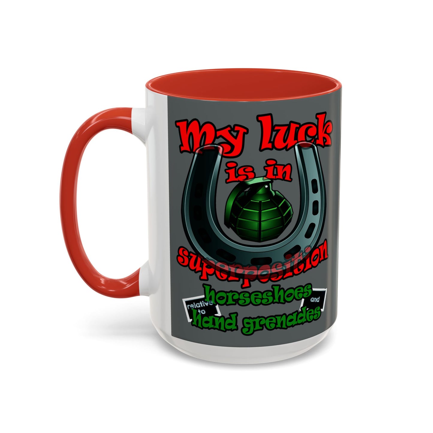 my luck - Accent Mug (dark grey)