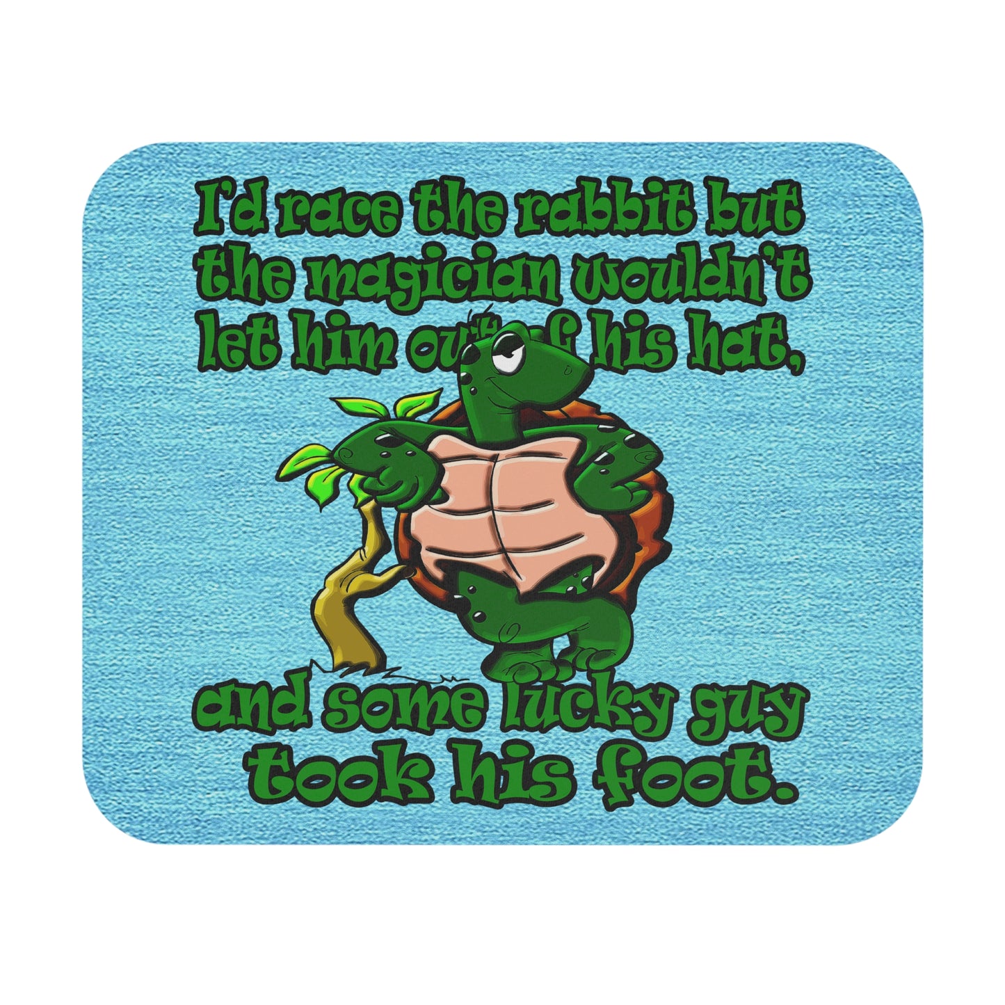 turtle race - Mouse Pad (Rectangle) (faded blue)