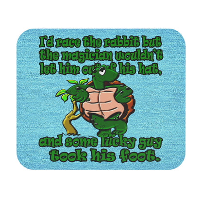 turtle race - Mouse Pad (Rectangle) (faded blue)