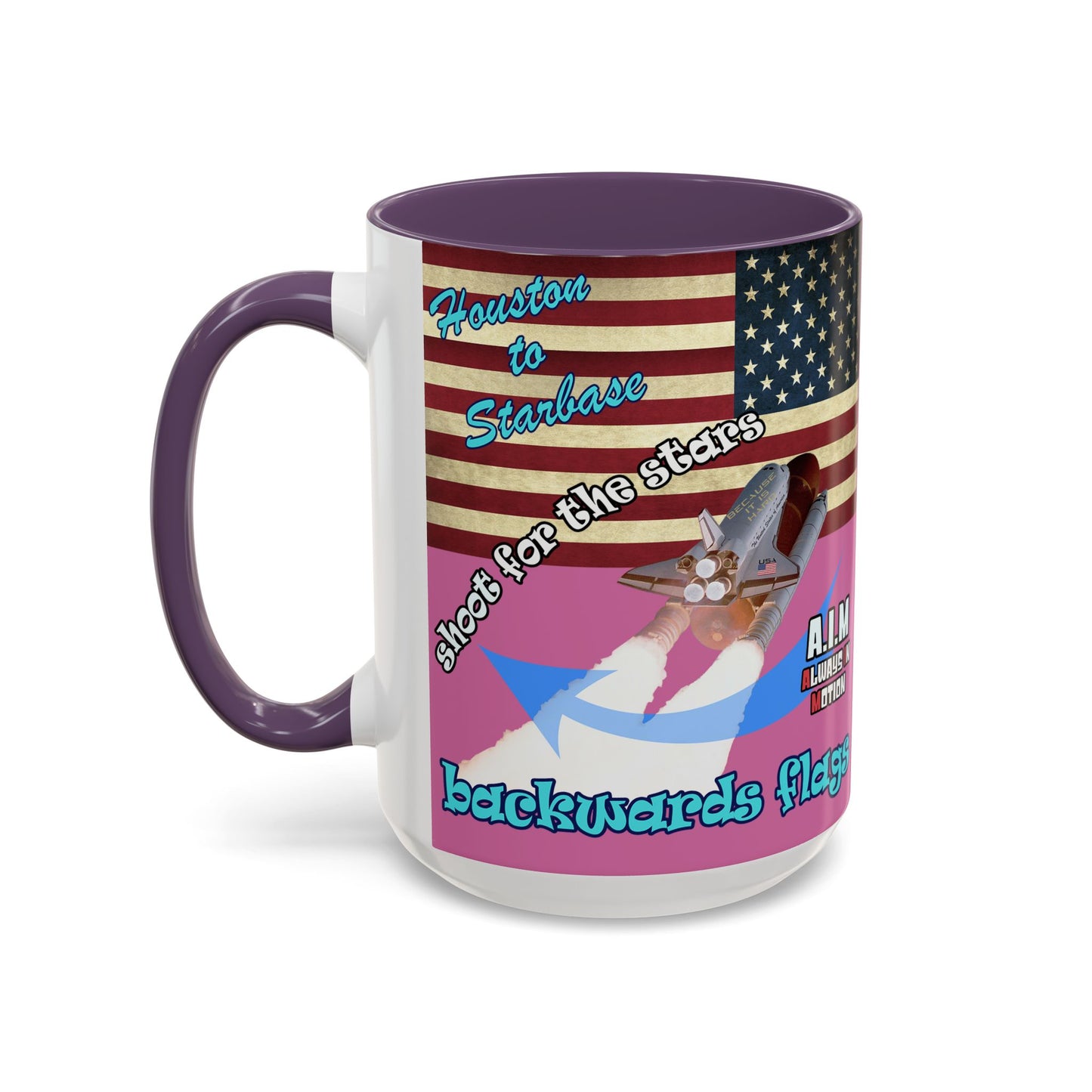 shoot for the stars - Accent Mug (light pink)