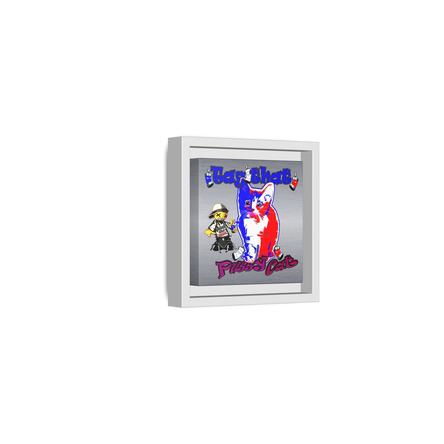 tag that - framed canvas art (brushed nickel)