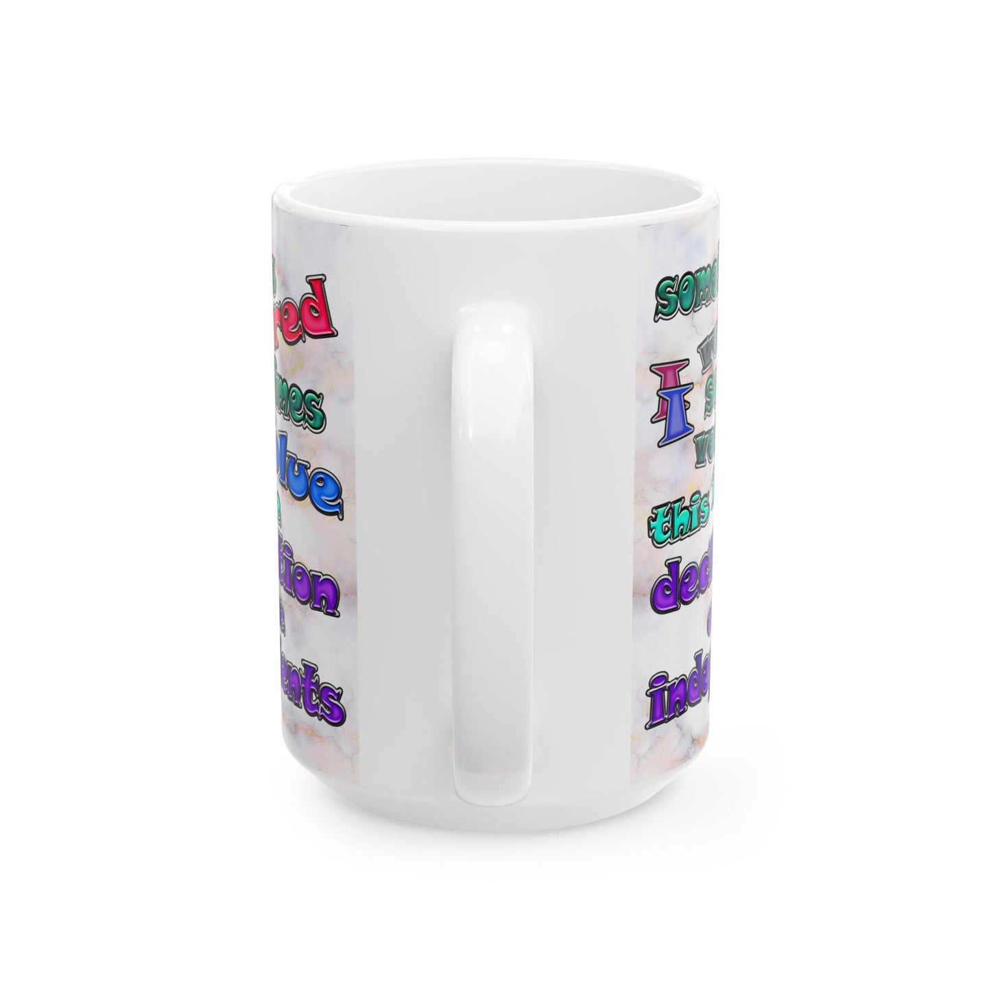 declaration of the independents - White Mug (white marble)