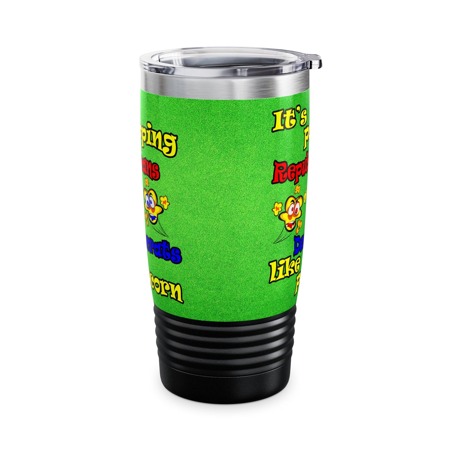 popping like popcorn - Ringneck Tumbler, 20oz (green turf)