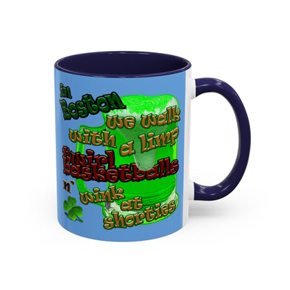 celtics logo - Accent Mug (light blue)