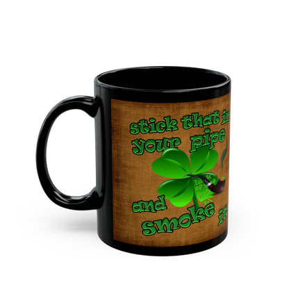 celtics logo - Black Mug (brown papyrus)
