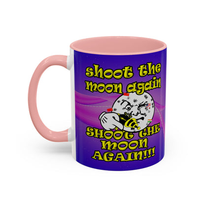 shoot the moon again - Accent Mug (purple-pink wave)