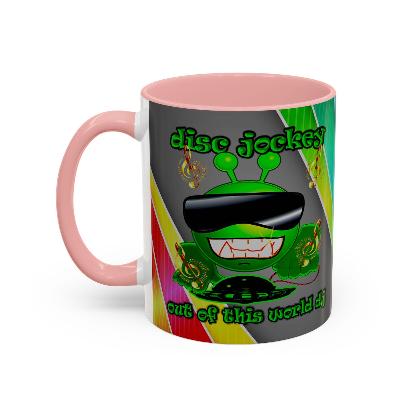 disc jockey - Accent Mug (rainbow split)