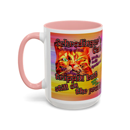 schrodinger's cat - Accent Mug (color blur)